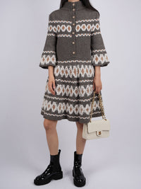 used-Chanel Fair Isle sweater dress Grey FR38-MILOURA