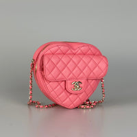 used-Chanel Pink Heart Bag Large-MILOURA