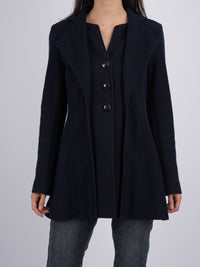 used-Chanel Navy Blue CC Logo Jacket FR 34-MILOURA