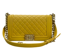 Chanel Leboy Medium in Lemon Yellow Bag with Gold Hardware Chanel Bag MILOURA