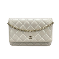 Chanel Wallet on Chain Bag Quilted Iridescent Lambskin Crossbody