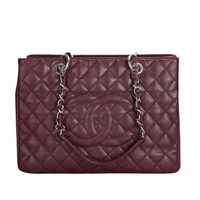 used-Chanel shopping Tote Burgundy medium Cavier Leather-MILOURA