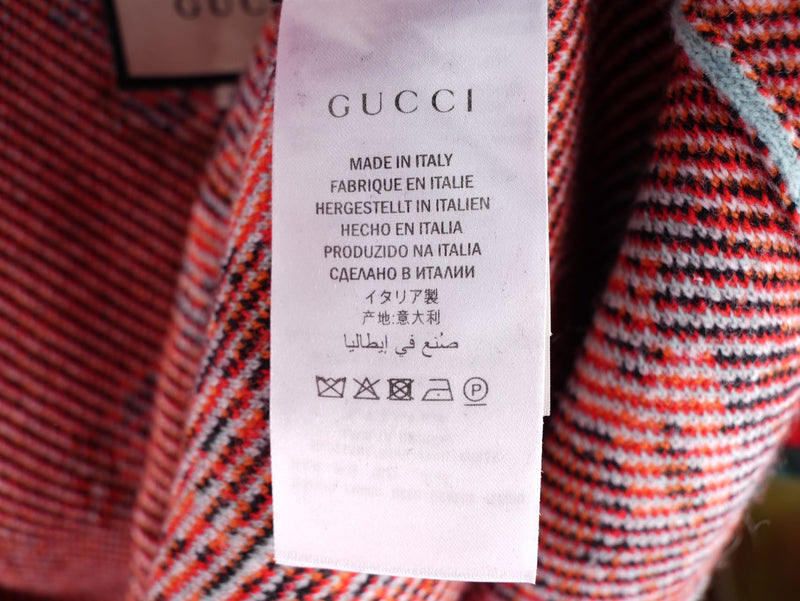 used-Gucci Tiger Jacquard Wool Cardigan light Blue-MILOURA