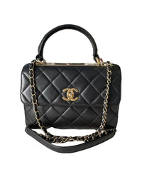 used-chanel trendy cc in black lambleather with gold hardware small-MILOURA