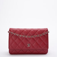 Chanel Wallet on Chain( woc) Bag Red Caviar Leather