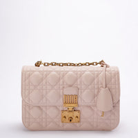 Christian Dior Pink Small Flap Shoulder Bag Lambskin