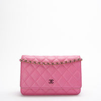 Chanel Classic Wallet on Chain (woc) Pink Yellow 2021