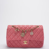 Chanel Timeless Medium Flap Bag – Valentine’s Edition in Pink Lambskin with Gold Hardware Front image