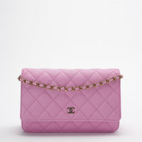 Chanel Wallet on Chain Pink Caviar Leather Woc