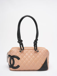 Chanel Cambon Bowler Bag Black Beige