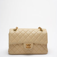 Chanel Vintage Double-Side Classic Flap Bag Beige