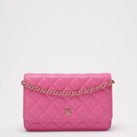 Chanel Timeless Wallet on Chain Hot Pink Caviar Leather