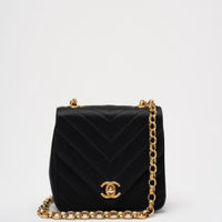 Chanel Vintage Classic Single Flap Bag Silk