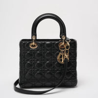 Dior Lady Dior Medium Bag Black Cannage