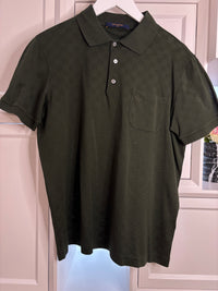 Louis Vuitton Khaki Classic Damier Pique Polo Men's Tshirt L