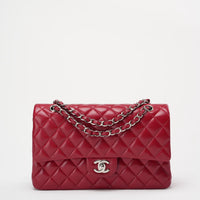Chanel Burgundy Red Classic Flap Bag Caviar 2012