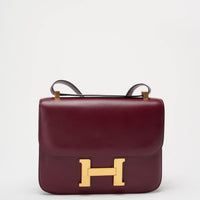 Hermes Vintage Constance 24 Burgundy Box 1980’s
