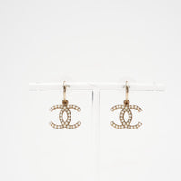 Chanel Pearl CC Drop Earrings