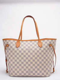 Louis Vuitton MM Damier Azur Tote Bag with Removable Pouch