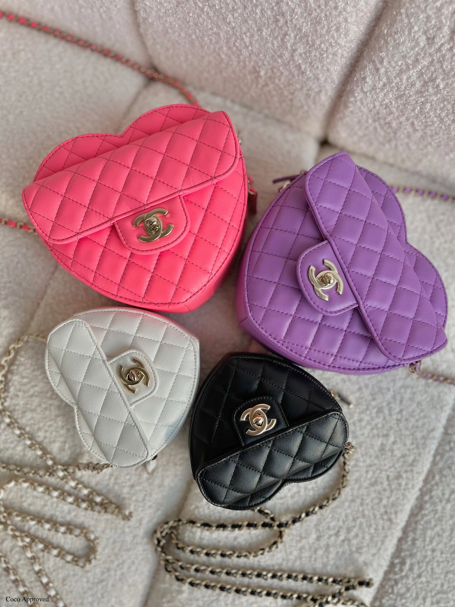 Chanel heart bag sale