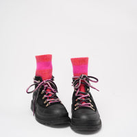 Chanel Pink / Black Chunky Sole Snow Boots 38 ½