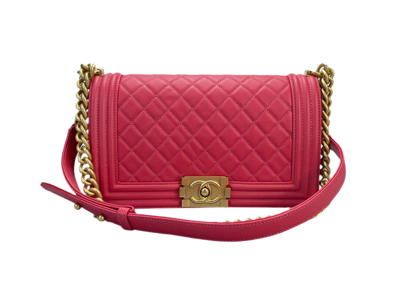 Chanel Medium Leboy Bag in hot pink with Gold Hardware Chanel Bag MILOURA