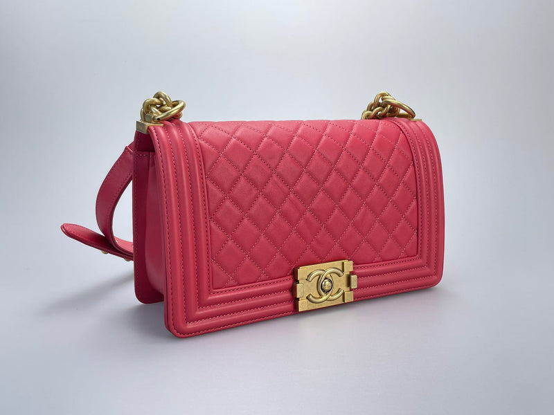 Chanel Medium Leboy Bag in hot pink with Gold Hardware Chanel Bag MILOURA