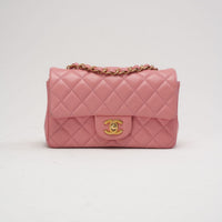 Sac Mini Rectangle Classique à Rabat Rose Chanel 2019