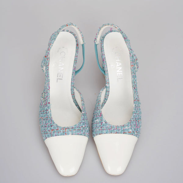 【正規品】新品未使用Tweed Slingback Flats 38 09705395-6F49-40BB-9983-