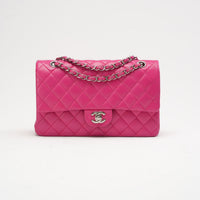 Chanel klassische mittelgroße Double Flap Tasche Pink 