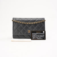 Chanel Classic Wallet on Chain Woc in Black Caviar 2017