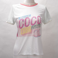 Chanel 2017 Cuba Collection „Coco“ White Tshirt Xs