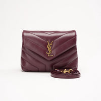 Saint Laurent Matelassé Toy Loulou Lambskin Burgundy 2019