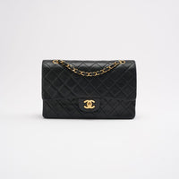 Chanel Vintage Black Classic Double Flap Bag 1991