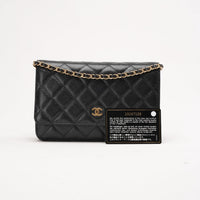 Chanel Black Classic Wallet on Chain (WOC) Caviar 2020
