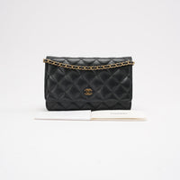 Chanel Black Classic Wallet on Chain (WOC) Caviar 2018