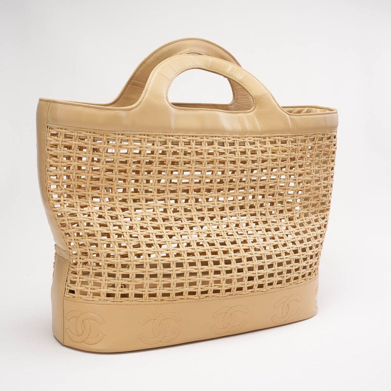  COCO Mark Tote Straw Bag - right side view
