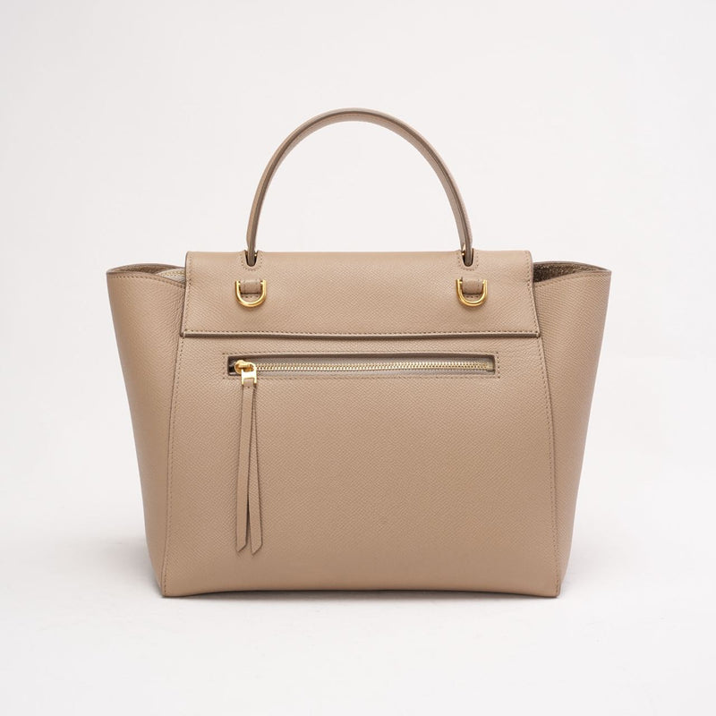 Celine Grained Calfskin Nano Belt Beige 2017 - black view