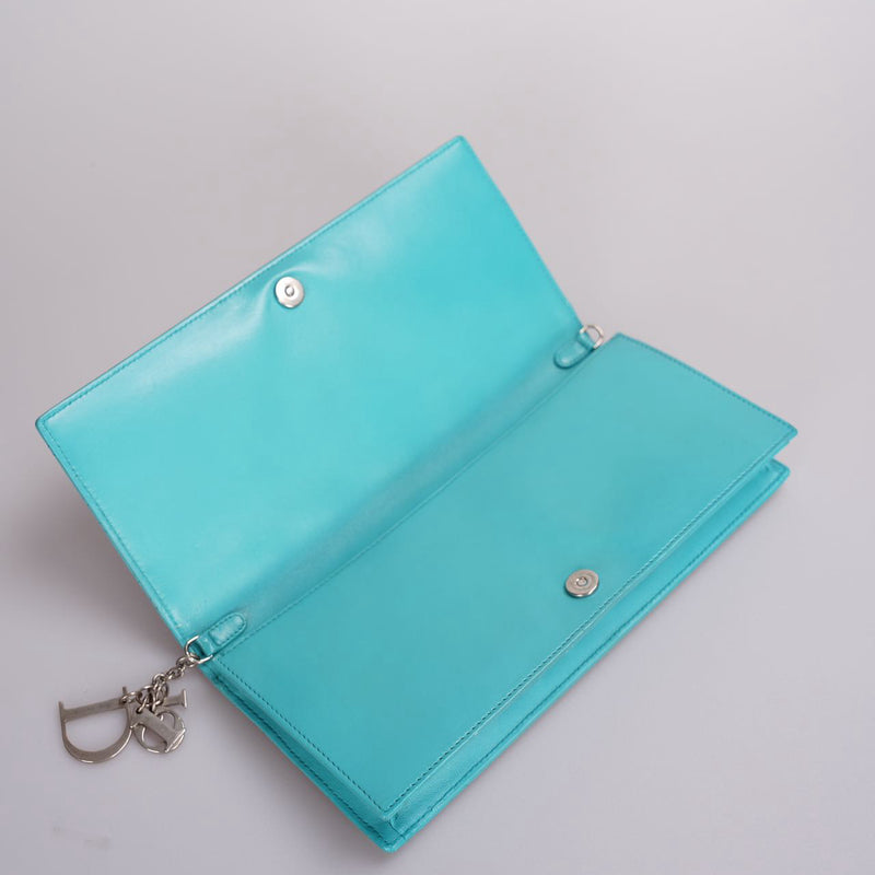 Dior Aqua Green Cannage Leather Lady Dior Chain Clutch bag Luxury Designer Bag MILOURA