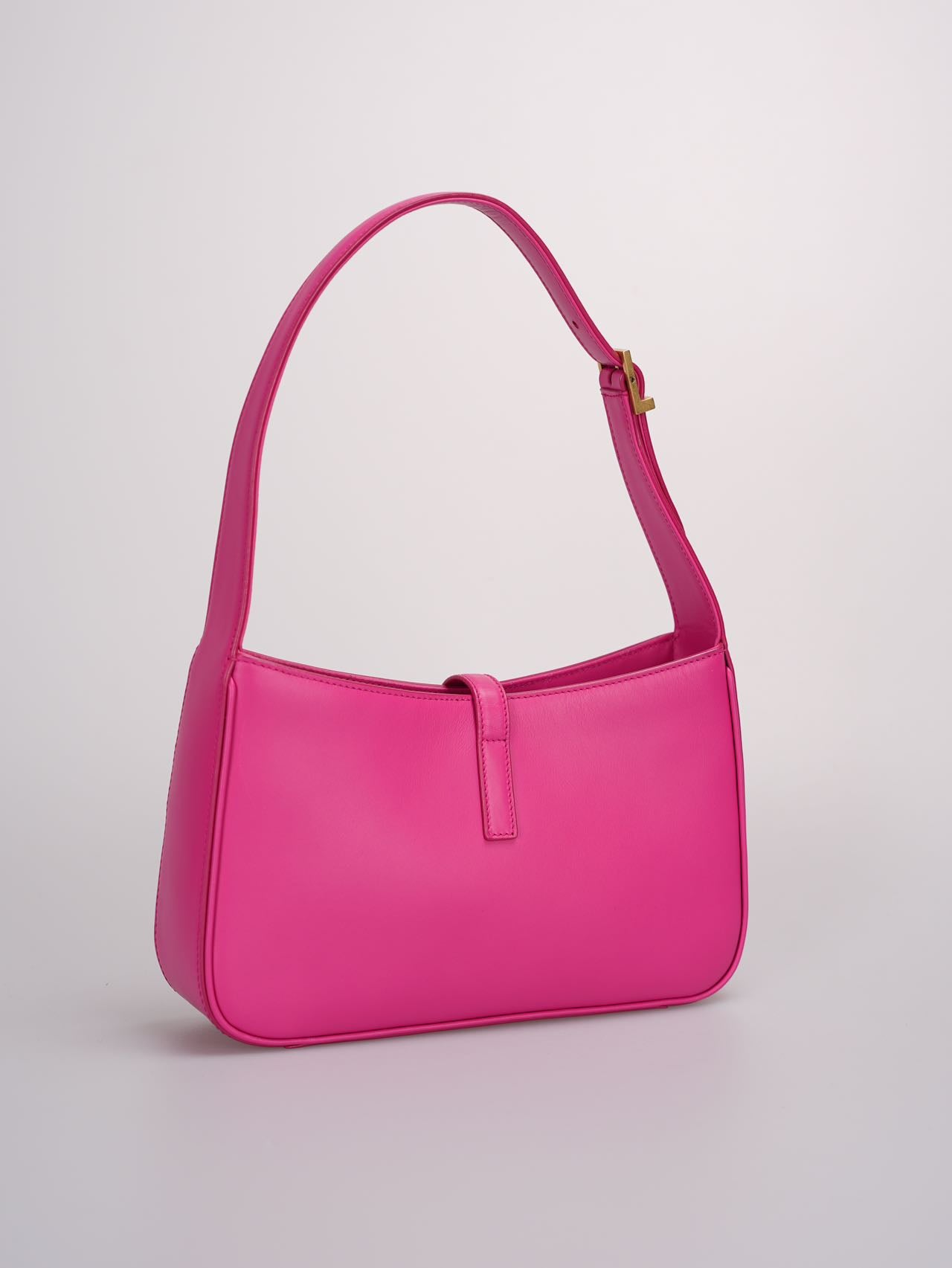 Used Saint Laurent 5 a 7 Fuchsia Hobo Bag MILOURA