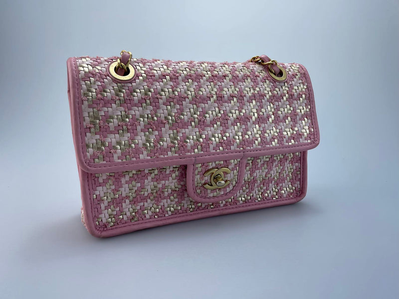 Chanel Metallic Woven Lamb Skin Flap Bag Chanel Bag MILOURA