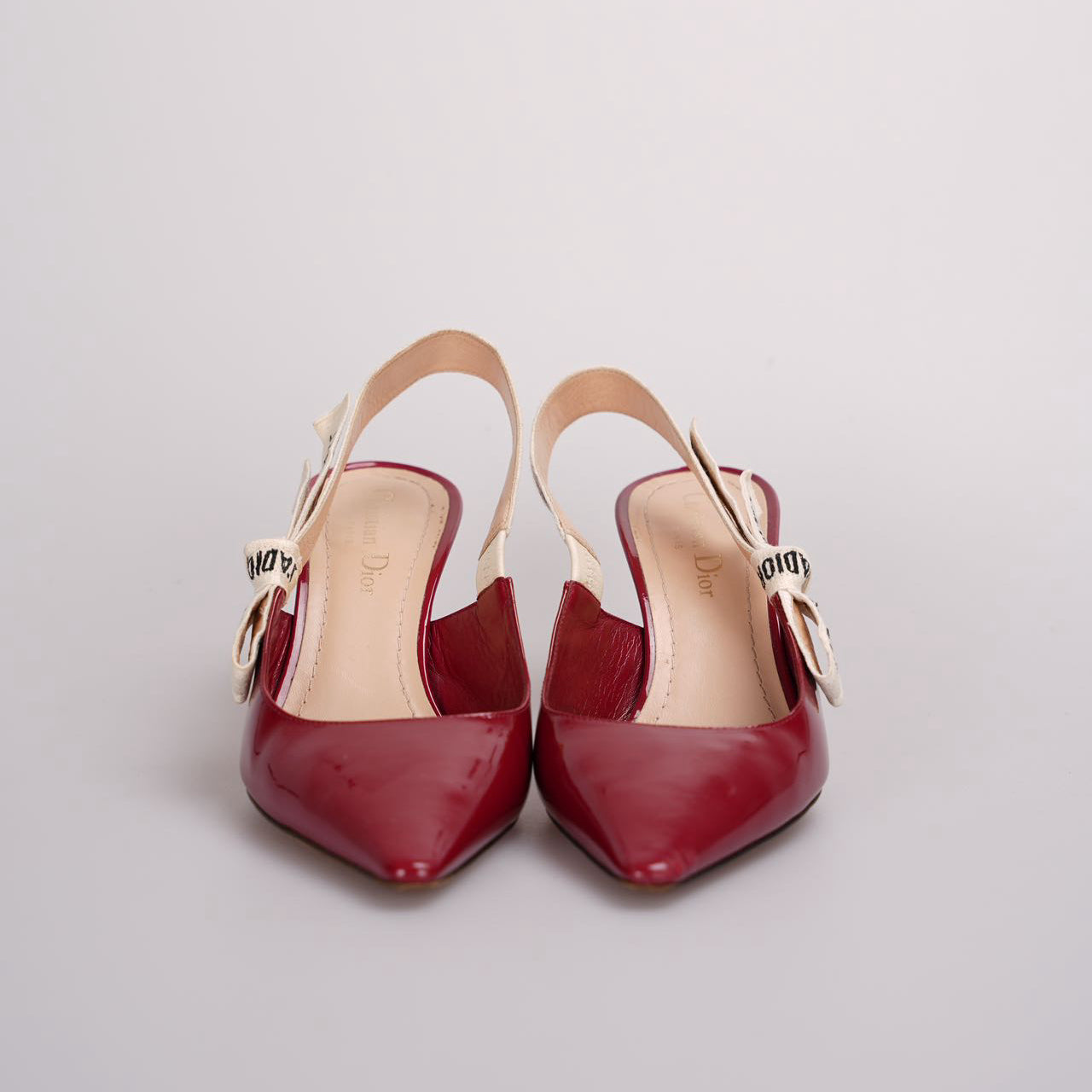 Used Christian Dior J'adior Patent Leather Slingback 6cm Pumps 37D