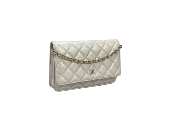 Chanel Quilted Iridescent Lambskin Crossbody Wallet on Chain Bag Chanel Bag MILOURA