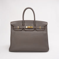 Hermes Birkin 35 Togo Etain Gold Hardware 2013