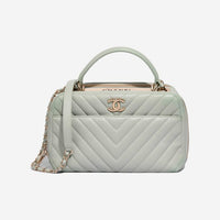 Chanel Trendy CC Bowling Medium Lamb Mint Green 2018