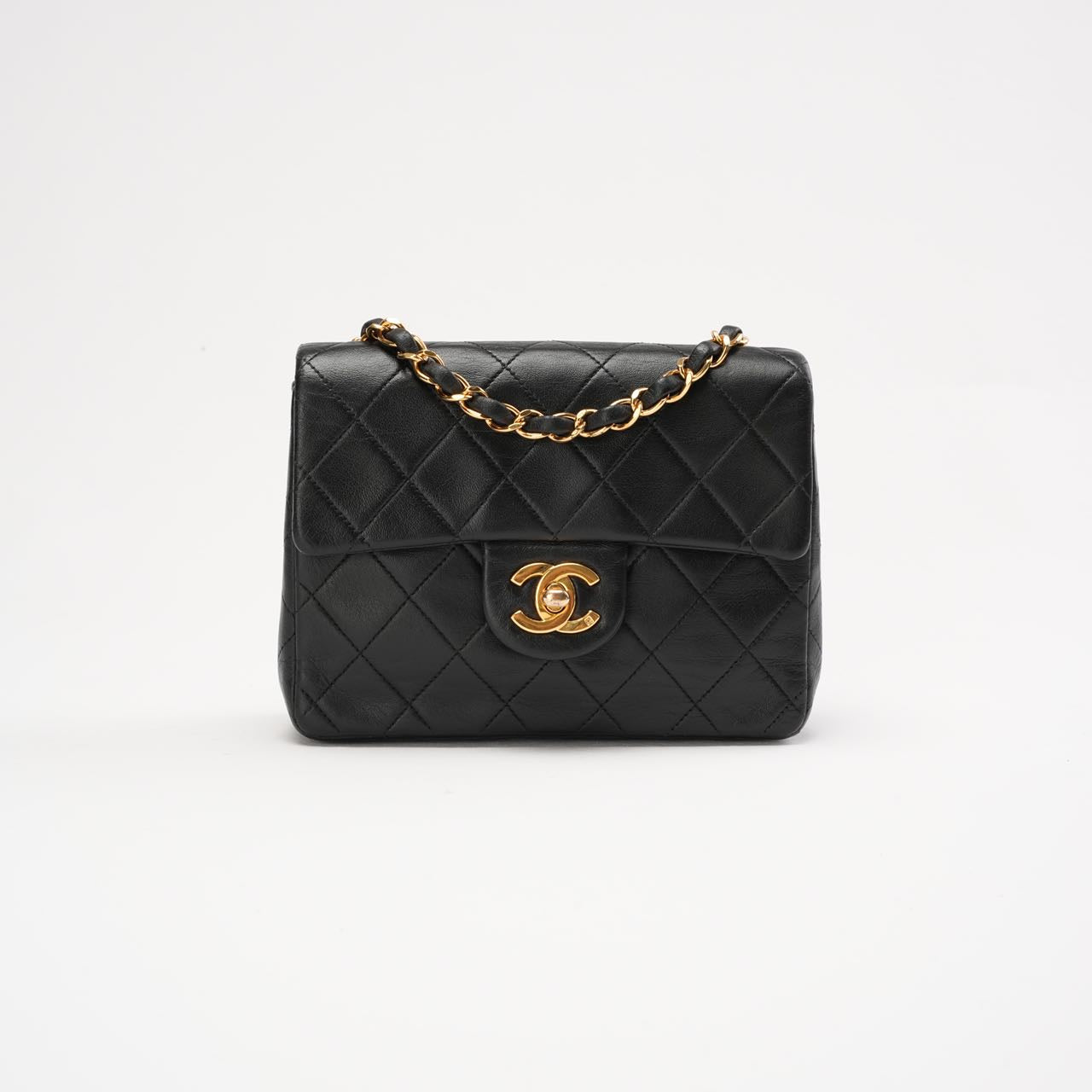 Chanel Vintage Mini Square Classic Flap Lamb Black 1996 – MILOURA