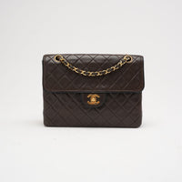 Chanel Vintage Brown Two-Tone Classic Flap Bag 1991