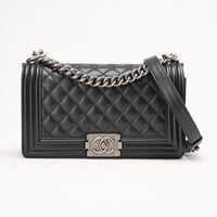 Chanel Black Caviar Quilted Medium Boy Flap Caviar 2019