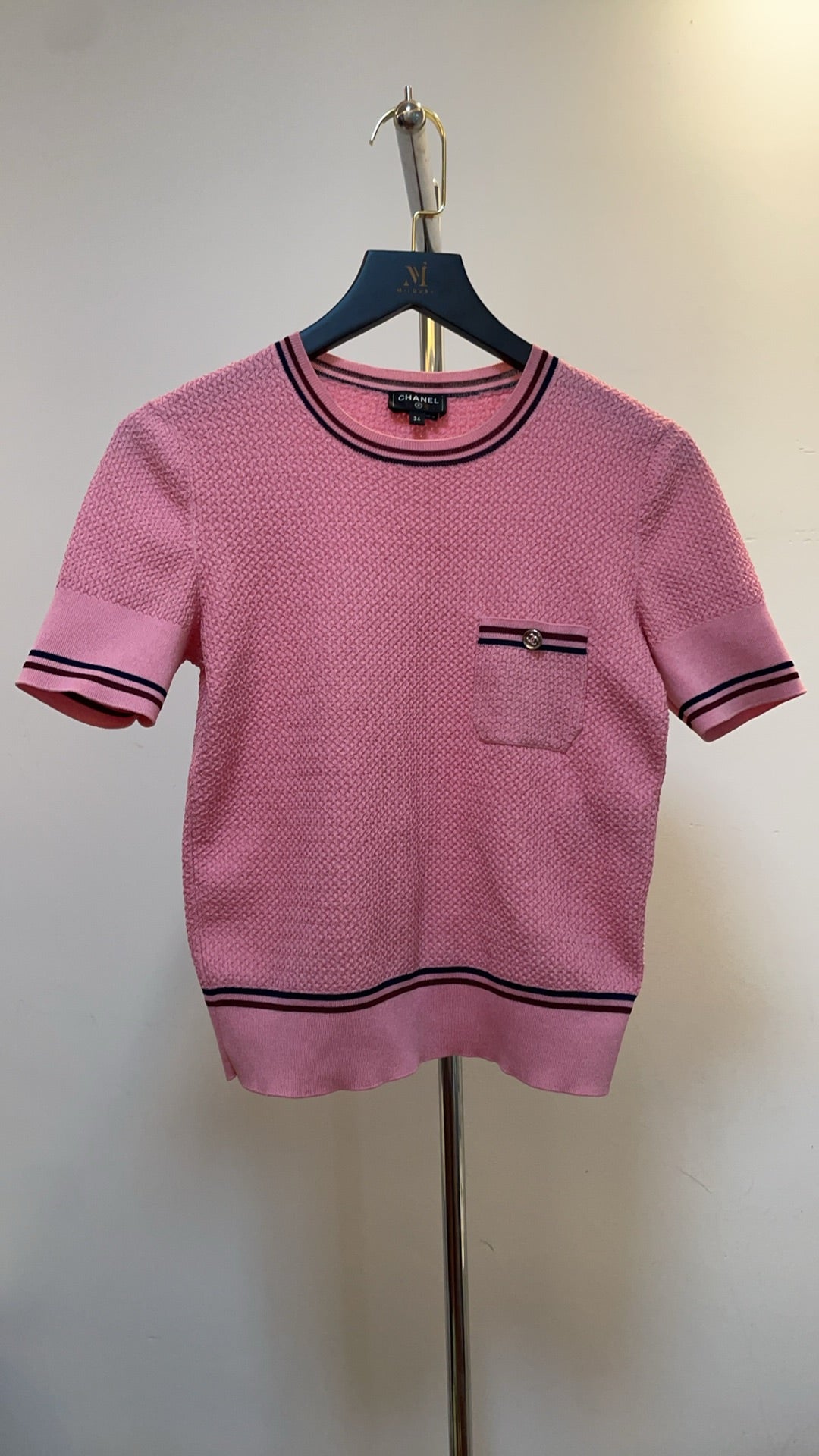 CHANEL カットソー34 Used CHANEL 2023 Crew Neck Crop Top 34 MILOURA