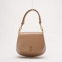 Saint Laurent Beige Mini Voltaire Box Calfskin Top Handle Bag 2024
